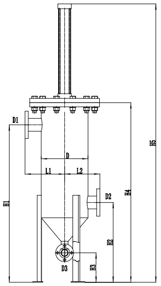 Pneumatic Internal Scraper Self-Cleaning Filter