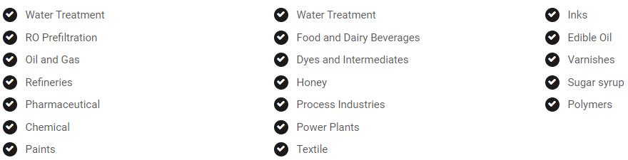 applications of filter housing