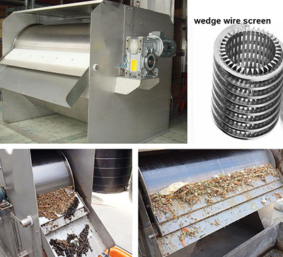 application of Wedge Wire Rotary Screen Drums