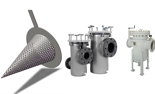 What is the difference between a temporary strainer and a permanent strainer?