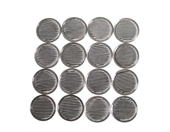 Stainless steel sintered wire mesh filter disc for gas filtration