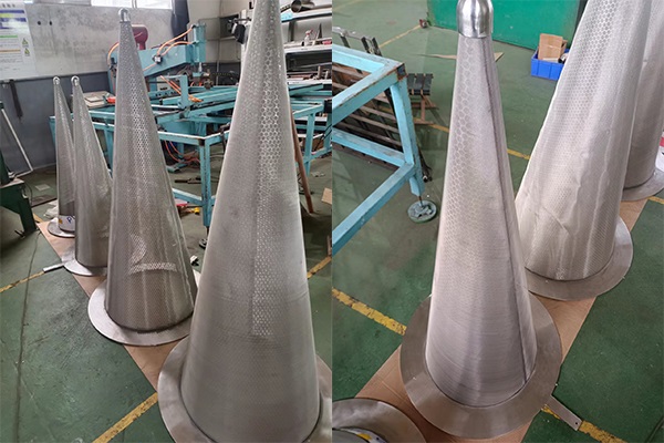 wire mesh Conical Witch Hat Filter, stainless steel Cone Strainer, temporary cone filter for sale