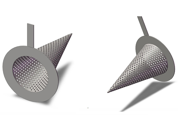 Custom conical witch hat strainer, Cone-shaped inline strainer, manufacturer and supplier