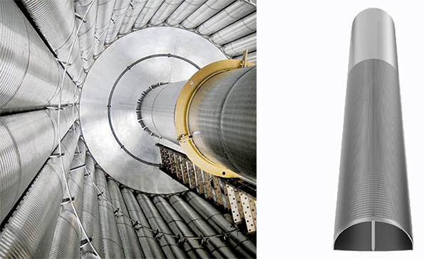Johnson Screen Scallop, wedge wire scallop, Refinery Reactor Internal