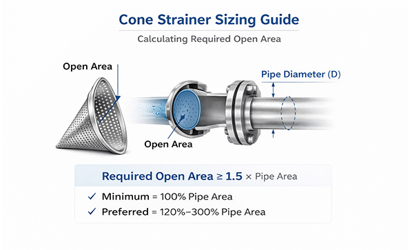 Cone Strainer Sizing Calculation Guide: How to Size a Witches Hat Strainer Correctly Cone Strainer Sizing Calculation Guide: How to Size a Witches Hat Strainer Correctly