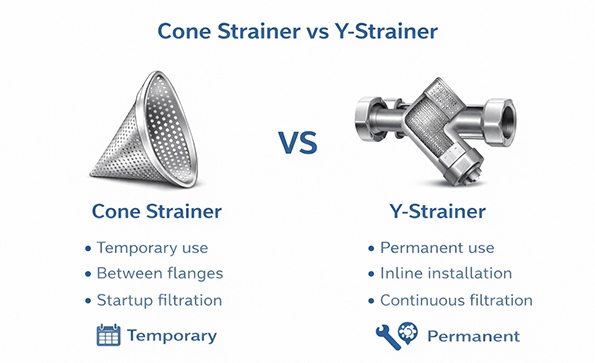 cone strainer vs y strainer, witches hat strainer vs y strainer, pipeline strainer comparison, startup filtration vs permanent strainer cone strainer vs y strainer, witches hat strainer vs y strainer, pipeline strainer comparison, startup filtration vs permanent strainer