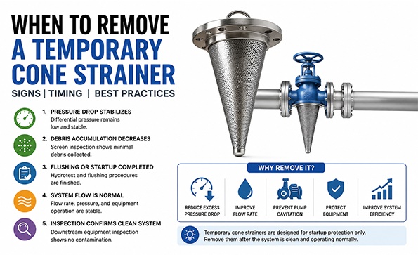 When to Remove a Temporary Cone Strainer: Signs, Timing, and Best Practices