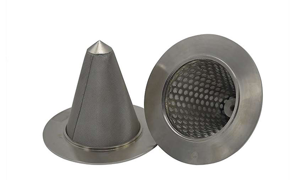 witches hat strainer, temporary cone filter, startup strainer, stainless steel wire mesh cone filter, manufacturer