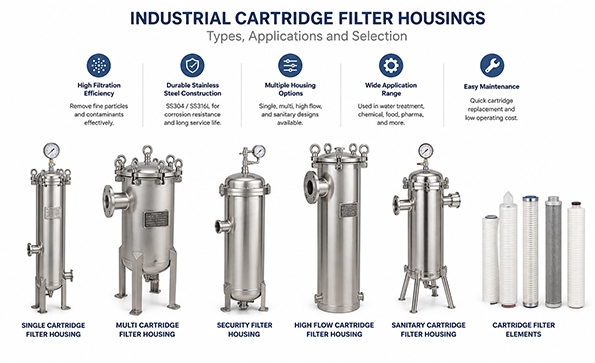 Industrial Cartridge Filter Housing Guide: Types, Applications and Selection