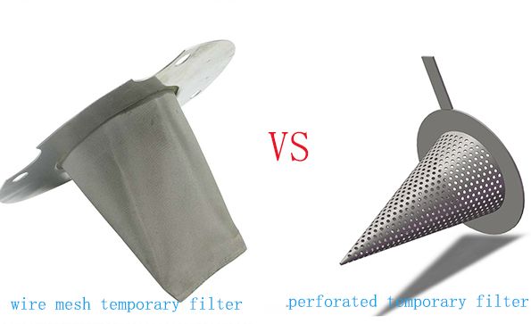 Wire Mesh and Perforated Temporary Filter, Witches Hat Strainer Supplier