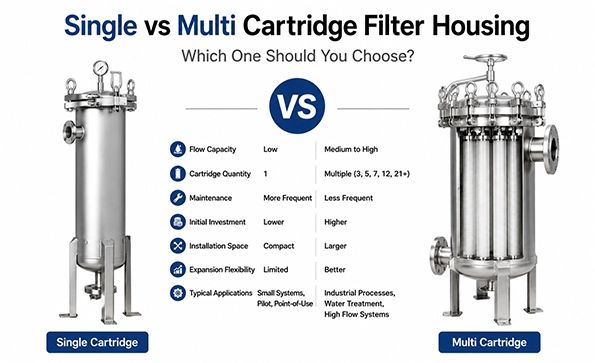 Single vs Multi Cartridge Filter Housing: Which One Should You Choose?